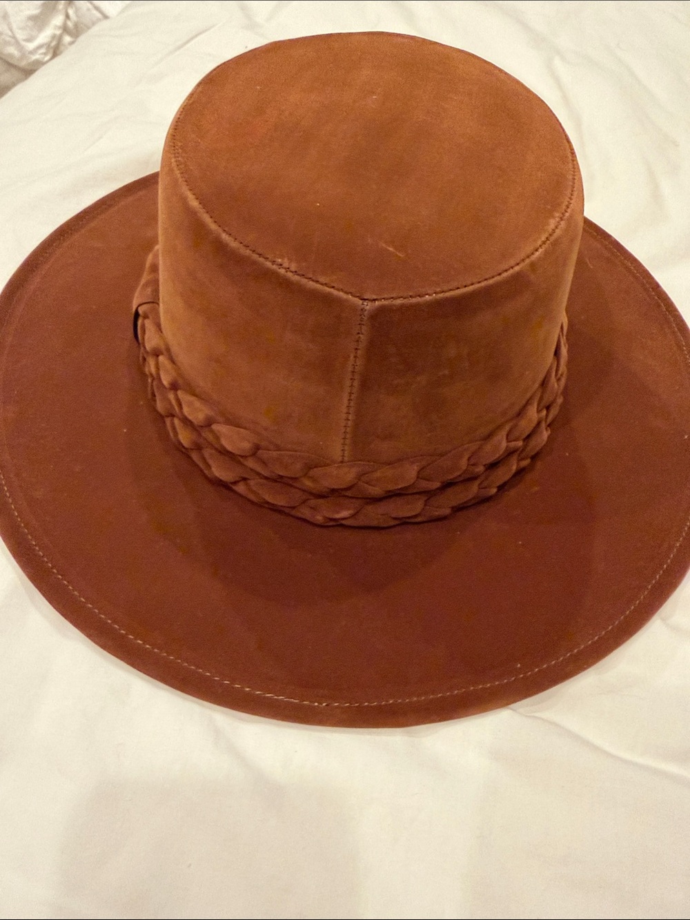 ASN LA Women's Lined Hat. Chestnut with Paisley Interior